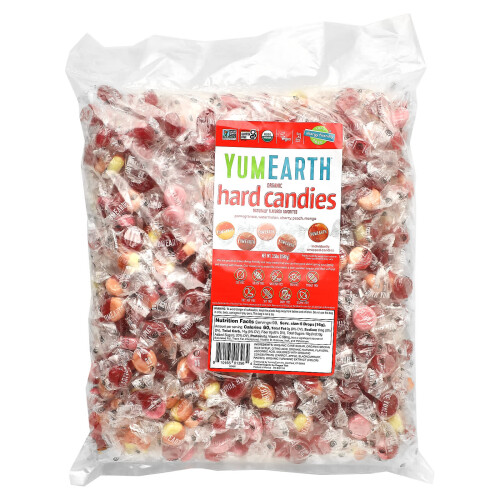 YumEarth, Οργανικά Σκληρά Καντάρι, Μονοπρόσωπα, 3,5 λίβρες (1.588 g)