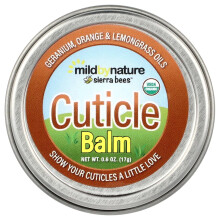 Mild By Nature, Sierra Bees, Cuticle Care Balm, Geranium, Orange & Lemongrass, 0.6 oz (17 g)