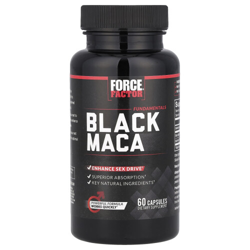 Force Factor, Zwart Maca, 60 capsules