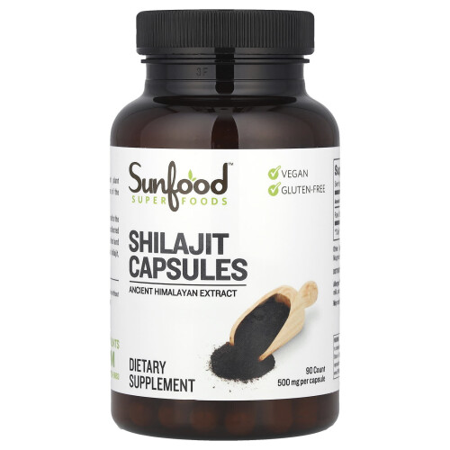Sunfood, Ακατέργαστος Σιλατζίτης, 500 mg, 90 Φύλλα