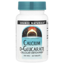 Source Naturals, Calcium D-Glucarate, 500 mg , 60 Tablets