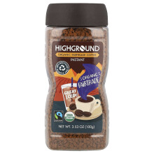 Highground Coffee, Highground Kávé, szerves gyors kávé, közepes érés, 3,53 oz (100 g)