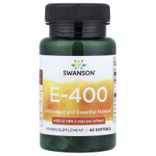 Swanson, Vitamine E, 180 mg (400 IU), 60 Zachte capsules
