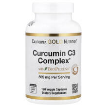 California Gold Nutrition, Σύνθετο Κούρκουμα με BioPerine, 500 mg, 120 Βοτάνια Φιάλιες