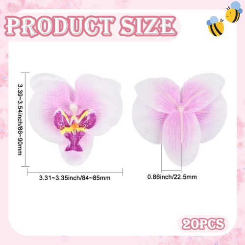 20 db mesterséges orchidea virágfej 1