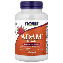 (90 Softgels) NOW Adam Men's Multivitamin Softgels with Saw Palmetto & CoQ10
