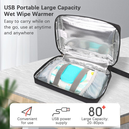 Θερμαντήρας μωρομάντηλων USB με ρυθμιζόμενη θερμοκρασία, οθόνη και θερμομόνωση – 2