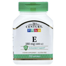 21st Century, Vitamine E, 180 mg (400 IU), 110 Softgels