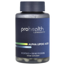 ProHealth Longevity, Acido Alfa-Lipoico, 1.000 mg, 60 Capsule (500 mg per Capsula)