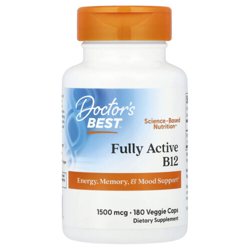Πλήρως Ενεργός Β12 Doctor's Best, 1,500 mcg, 180 Veggie Caps