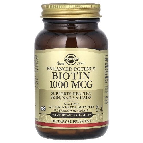 Solgar Solgar, Biotina, 1,000 mcg, 250 Capsule vegetali