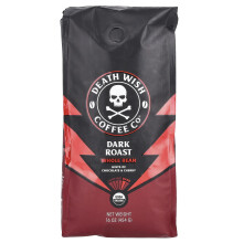 Death Wish Coffee, Geheel Gebakken, Donker Roast, 16 oz (454 g)