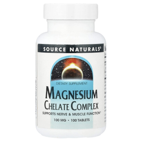 Source Naturals, Magnesium Chelate Complex, 100 mg, 100 Tablets