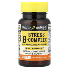 Mason Natural, Stress-B-complex met antioxidanten+Zink, 60 tabletten