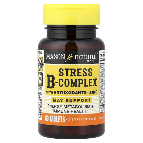 Mason Natural, Stress-B-complex met antioxidanten+Zink, 60 tabletten