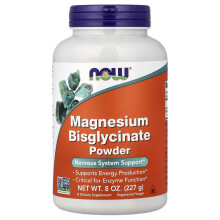 NOW Foods, Magnézium Bisglikinát Por, 8 oz (227 g)
