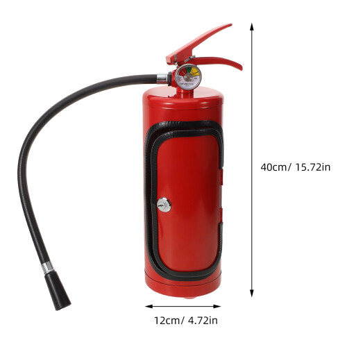 Red Iron Extinguisher Wine Storage Container for Decor 1