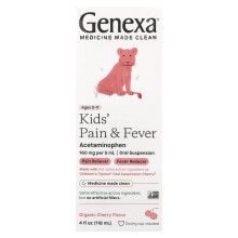 Genexa, Barns smärta & feber, 2-11 år, Ekologisk kirs, 4 fl oz (118 ml)