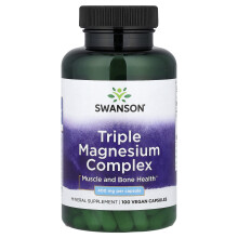 Swanson, Többszörös Magnézium Komplex, 400 mg, 100 Kapszulák