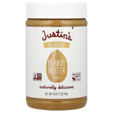 Butter de Amendoim Clássico Justin's Nut Butter, 16 oz (454 g)