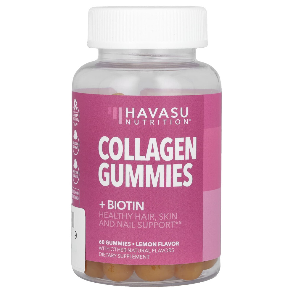 Havasu Nutrition , Collagen Gummies, Lemon, 60 Gummies