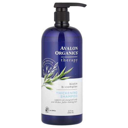 Avalon Organics Avalon Organics, Πυκνότητα Σαμπουάν, Βιταμίνη Βιότινη, 32 fl oz (946 ml)
