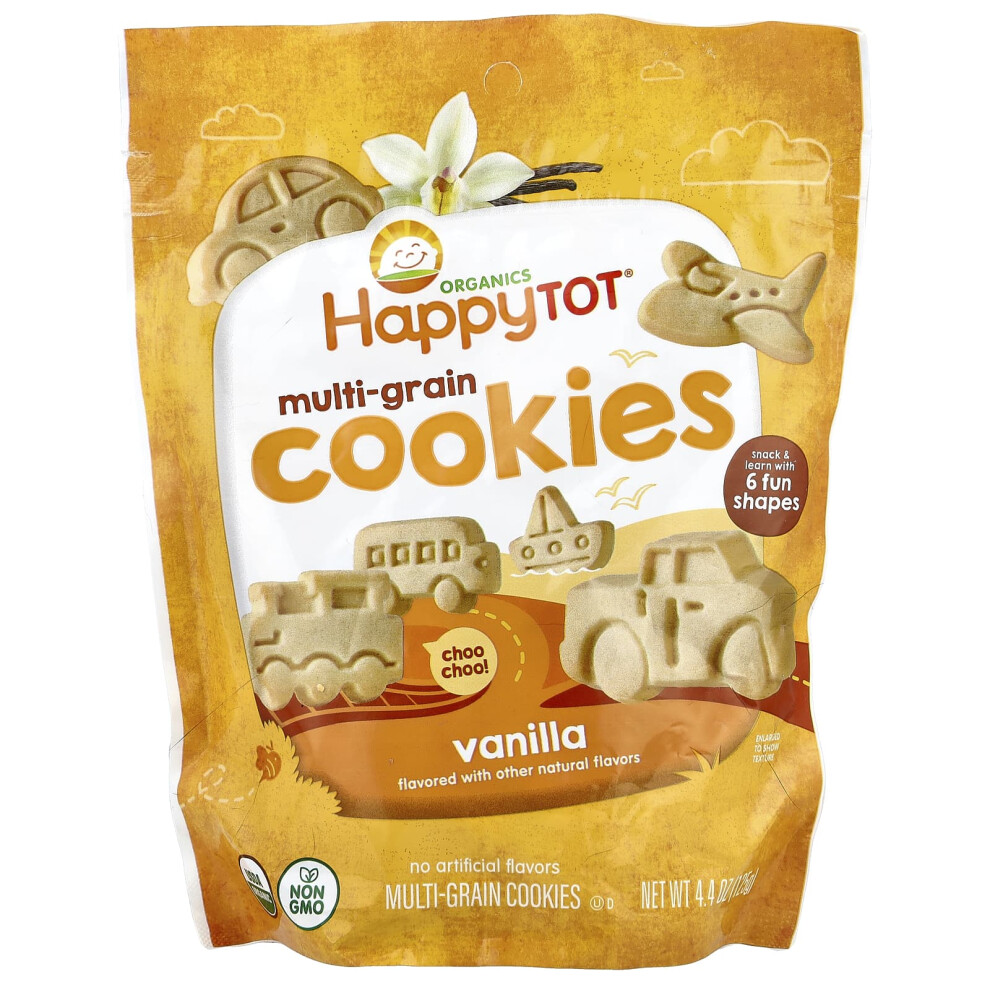 Photos - Vitamins & Minerals Happy Family Organics, Happy Tot, Multi-Grain Cookies, 2 + Years, Vanilla, 4.4 oz (125 g)
