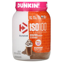 Dymatize, ISO100 Hydrolyseert, 100% Wij Protein Isolaat, Dunkin’ Mocha Latte, 1,4 lb (650 g)