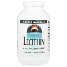 Source Naturals, Lecithin, 1.200 mg, 200 Weichgel-Kapseln
