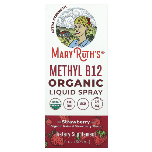 MaryRuth's, Οργανική Μυεληνός B12 Λυκούρης, Επαναστατική Δύναμη, Στρωνγκέρι, 1 fl oz (30 ml)
