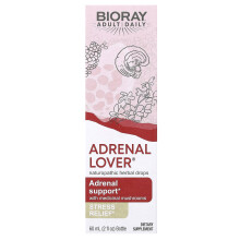 Bioray, Adrenal Lover, Adrenal támogatás gyógynövényekkel, 2 fl oz (60 ml)