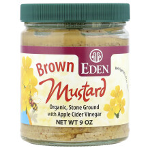 Eden Foods, Mostaza Orgánica Marrón, 9 oz (255 g)