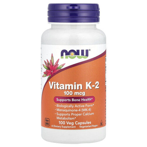 NOW Foods Vitamin K-2, 100mcg - 100 vcaps