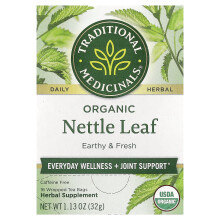 Traditional Medicinals, Organisk Nettle Leaf, Uden Koffein, 16 Indpakket Teesække, 1,13 oz (32 g)