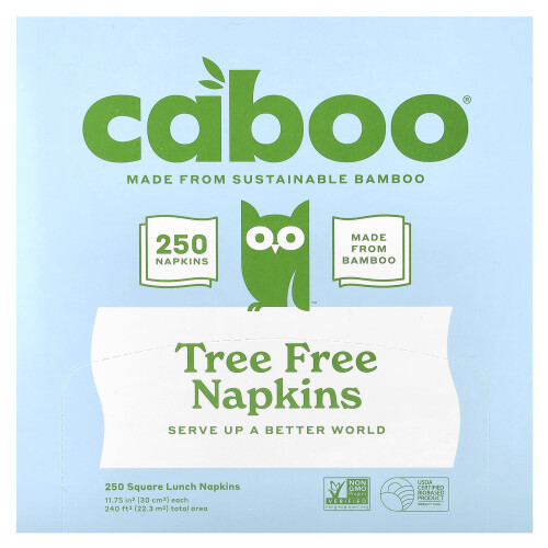 Caboo, Panos de Bamboo Sem Árvore, 250 Panos
