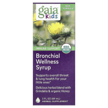 Gaia Herbs, Crianças, Sírupo de Bem-Estar Bronquial, 3 fl oz (89 ml)