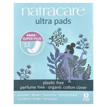 Natracare, Ultra Plietky, Organická Bavlna, Super Plus, 12 Plietok