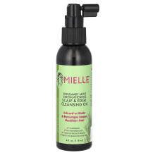 Mielle, Aceite de Limpieza para Escalp y Borde Fortalecedor, Romero y Menta, 4 fl oz (118 ml)