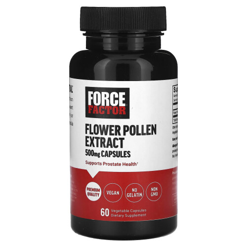 Force Factor, Flower Pollen Extract, 500 mg, 60 Vegetable Capsules