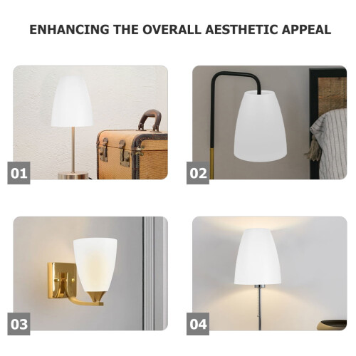 White Plastic Lampshade 11.5 x 10 x 5 cm 3 Pack 2
