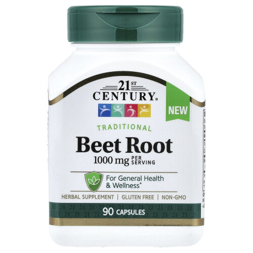 21st Century, Beet Root, 90 tabletták (500 mg per tablettá)