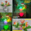 Veilleuse LED murale avec rose violette en vase 7