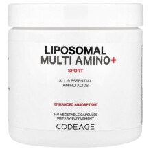 Codeage, Liposomaalinen Moni-Amino+, Urheilu, 240 Kasvispilleriä