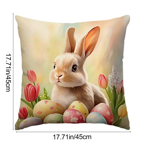 Påskehare Pudebetræk Polyester 45x45cm 2