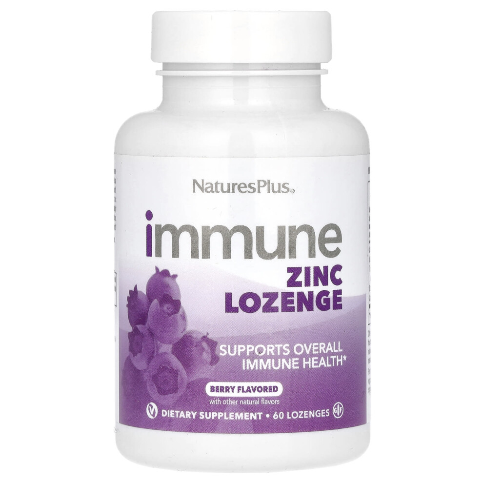 Naturesplus , Immune Zinc Lozenge, Berry, 60 Lozenges