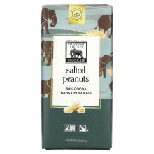 Endangered Species Chocolate, Donkere Chocolade Bar, Zoute Pinda's, 60% Cacao, 3 oz (85 g)
