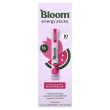 Bloom, Energie-Sticks, Erdbeere-Wassmelone, 10 Sticks-Packs, 0,17 oz (4,8 g) pro Stück