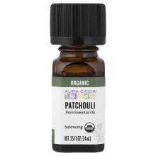 Aura Cacia, Pure Essential Oil, Organic Patchouli, 0,25 fl oz (7,4 ml)