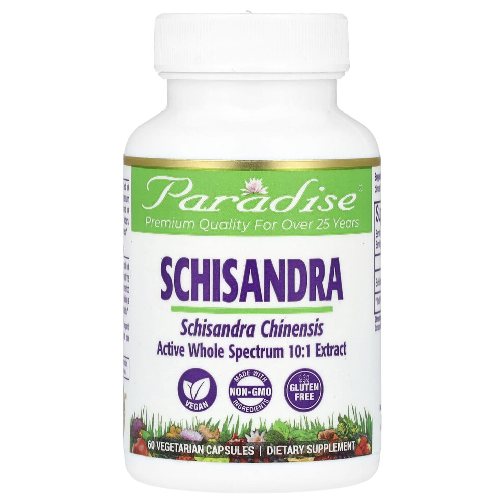 Paradise Herbs , Schisandra, 60 Vegetarian Capsules (250 Mg Per Capsule)