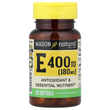 Mason Natural, Βιταμίνη Ε, 180 mg (400 IU), 100 Σοφτελίδια